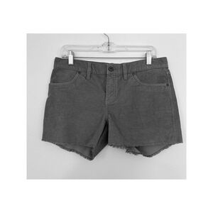 Carve Designs Gray Corduroy Cut-Off Shorts Womens 6 Frayed Hem Stretch Festival